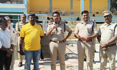 ಮಾಧ್ಯಮ ತಂಡ ಮತ್ತು ಪೊಲೀಸ್ ಇಲಾಖೆ ನಡುವೆ ಸೌಹಾರ್ಧ ಕ್ರಿಕೆಟ್