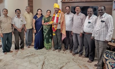 ಜಿಲ್ಲಾ ಉತ್ತಮ ಶಿಕ್ಷಕ ಪ್ರಶಸ್ತಿ ಪಡೆದ ವೆಂಕಟರೆಡ್ಡಿಗೆ ಸನ್ಮಾನ