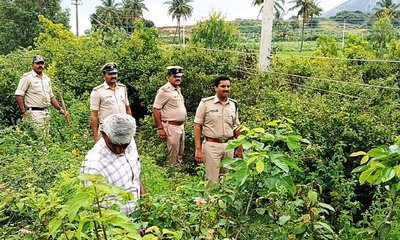 ಕೆರೆಯಲ್ಲಿ ಹೂತಿದ್ದ ವಿದ್ಯುತ್ ಕಾರ್ಮಿಕನ ಶವ ಹೊರತೆಗೆದ ಪೊಲೀಸರು