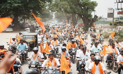 ಅದ್ದೂರಿಯಾಗಿ ನಡೆದ ಎರಡನೇ ವರ್ಷದ ಶ್ರೀರಾಮೋತ್ಸವ ಬೈಕ್ ರ್ಯಾಲಿ