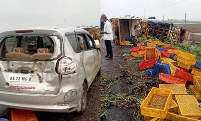 ಭೀಕರ ಸರಣಿ ಅಪಘಾತ: ಕಾಪಾಡಲು ಧಾವಿಸಿದವನೂ ಸೇರಿ ಮೂವರು ಸಾವು