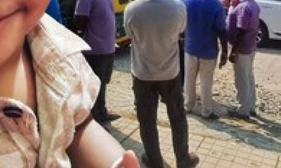 ಬೈಕ್‌ಗೆ ಕಾರು ಡಿಕ್ಕಿ, ಬಿದ್ದ ಮಗುವಿನ ತಲೆಯ ಮೇಲೆ ಹರಿದ ಕಾರು