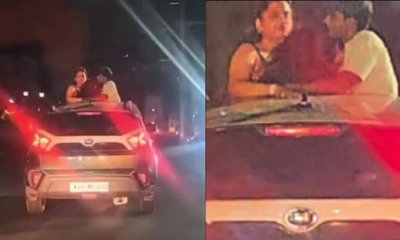 ಕಾರಿನ ಸನ್‌ರೂಫ್ ತೆಗೆದು ಲಿಪ್‌ಲಾಕ್‌ ಮಾಡಿದ ದಂಪತಿ; ವಿಡಿಯೊ ವೈರಲ್