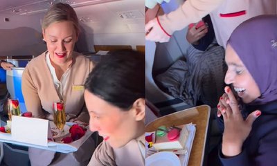 ವಿಮಾನದ ಒಳಗೇ ವಿವಾಹ ವಾರ್ಷಿಕೋತ್ಸವ; ನೆಟ್ಟಿಗರು ಹೇಳಿದ್ದೇನು?