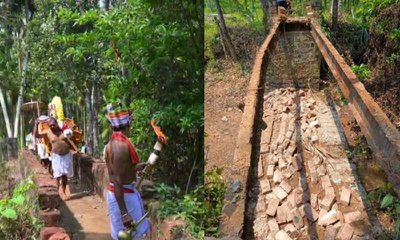 ದೈವದ ಭಂಡಾರ ಮೆರವಣಿಗೆ ವೇಳೆ ಕುಸಿದ ಕಾಲು ಸಂಕ: 8 ಮಂದಿಗೆ ತೀವ್ರ ಗಾಯ