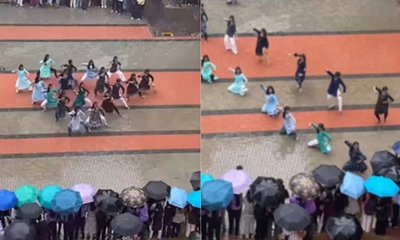 ಭಾರಿ ಮಳೆಯ ನಡುವೆಯೂ ಭರತನಾಟ್ಯ ಪ್ರದರ್ಶನ