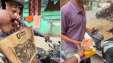 ಡೆಲಿವರಿ ಬಾಯ್‍ಗಳಿಗೆ ದೀಪಾವಳಿ ಉಡುಗೊರೆ ನೀಡಿದ ಯುವಕ