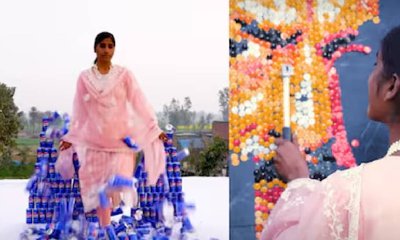 ಶಾರುಖ್ ಖಾನ್ ಭಾವಚಿತ್ರ ರಚಿಸಲು ಸೋಡಾ ಕ್ಯಾನ್‌ ಬಳಸಿದ ಮಹಿಳೆ