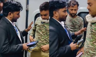 ರೈಲಿನ ಶೌಚಾಲಯದ ಬಳಿ ಮಲಗಿದ ಯೋಧರು