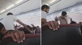 ವಿಮಾನದಲ್ಲಿ ಪರಸ್ಪರ ಹೊಡೆದಾಡಿಕೊಂಡ ಪ್ರಯಾಣಿಕರು: ವಿಡಿಯೊವೈರಲ್‌