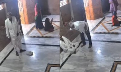 ದೇವಸ್ಥಾನದ ಒಳಗೆ ವೃದ್ಧ ಅಸ್ವಸ್ಥ; ವಿಡಿಯೊ ವೈರಲ್