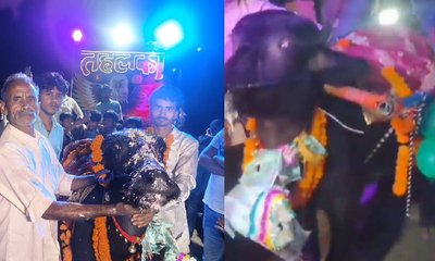 ಎರಡು ಲಕ್ಷ ಹಣ ವ್ಯಯಿಸಿ ಎಮ್ಮೆಯ ಬರ್ತ್‌ಡೇ ಆಚರಿಸಿದ ಮಾಲೀಕ