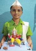 ಪ್ರೀತಮ್ ತಯಾರಿಸಿದ ವಿಠ್ಠಲ ರೂಪದ ಗಣೇಶ ಮೂರ್ತಿ