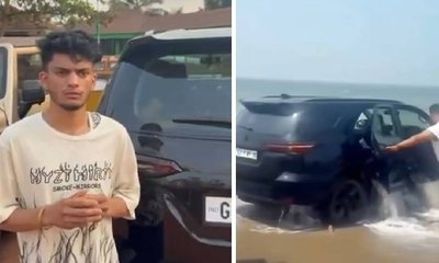 ಗೋವಾ ಬೀಚ್ ನಲ್ಲಿ ಕೊಚ್ಚಿ ಹೋದ ಫಾರ್ಚೂನರ್ ಕಾರು: ವಿಡಿಯೊ ವೈರಲ್