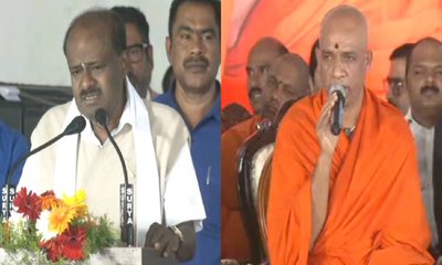 ವೇದಿಕೆಯಲ್ಲೇ ನಿರ್ಮಲಾನಂದನಾಥ ಶ್ರೀಗಳ ಕ್ಷಮೆ ಯಾಚಿಸಿದ ಎಚ್‌ಡಿ ಕುಮಾರಸ್ವಾಮಿ