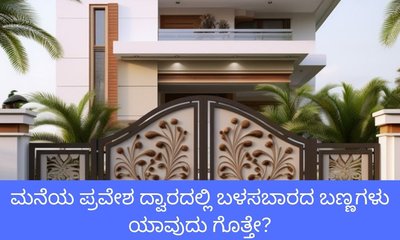 ಮನೆಯ ಮುಖ್ಯ ದ್ವಾರಕ್ಕೆ ಯಾವ ಬಣ್ಣ ಸೂಕ್ತ?