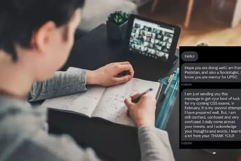 ‌Viral News: ಭಾರತೀಯ UPSC ಮಾರ್ಗದರ್ಶಕನಿಗೆ ಪಾಕ್ ವಿದ್ಯಾರ್ಥಿ ಮಾಡಿದ ಸಂದೇಶ ವೈರಲ್- ಏನಿದೆ ಇದರಲ್ಲಿ?