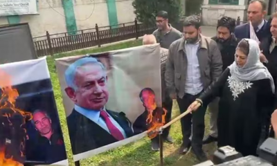 ಶ್ರೀನಗರದಲ್ಲಿ ಅಮೆರಿಕ, ಇಸ್ರೇಲ್ ವಿರೋಧಿ ಪ್ರತಿಭಟನೆ