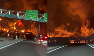 ಇರಾನ್ ಐದು ಇಂಧನ ಡಿಪೋ ಮೇಲೆ ಇಸ್ರೇಲ್ ದಾಳಿಯ ಭಯಾನಕ ವಿಡಿಯೊ