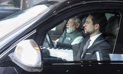 ಜೋರ್ಡಾನ್ ಯುವರಾಜನೊಂದಿಗೆ  ವಸ್ತು ಸಂಗ್ರಹಾಲಯಕ್ಕೆ ಪ್ರಧಾನಿ ಮೋದಿ ಭೇಟಿ