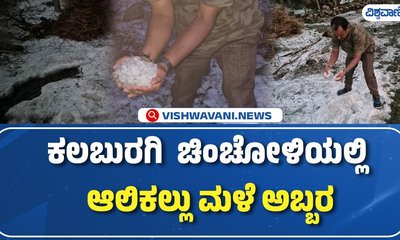 ಕಲಬುರಗಿಯ ಚಿಂಚೋಳಿಯಲ್ಲಿ ಆಲಿಕಲ್ಲು ಮಳೆಯ ಆರ್ಭಟ