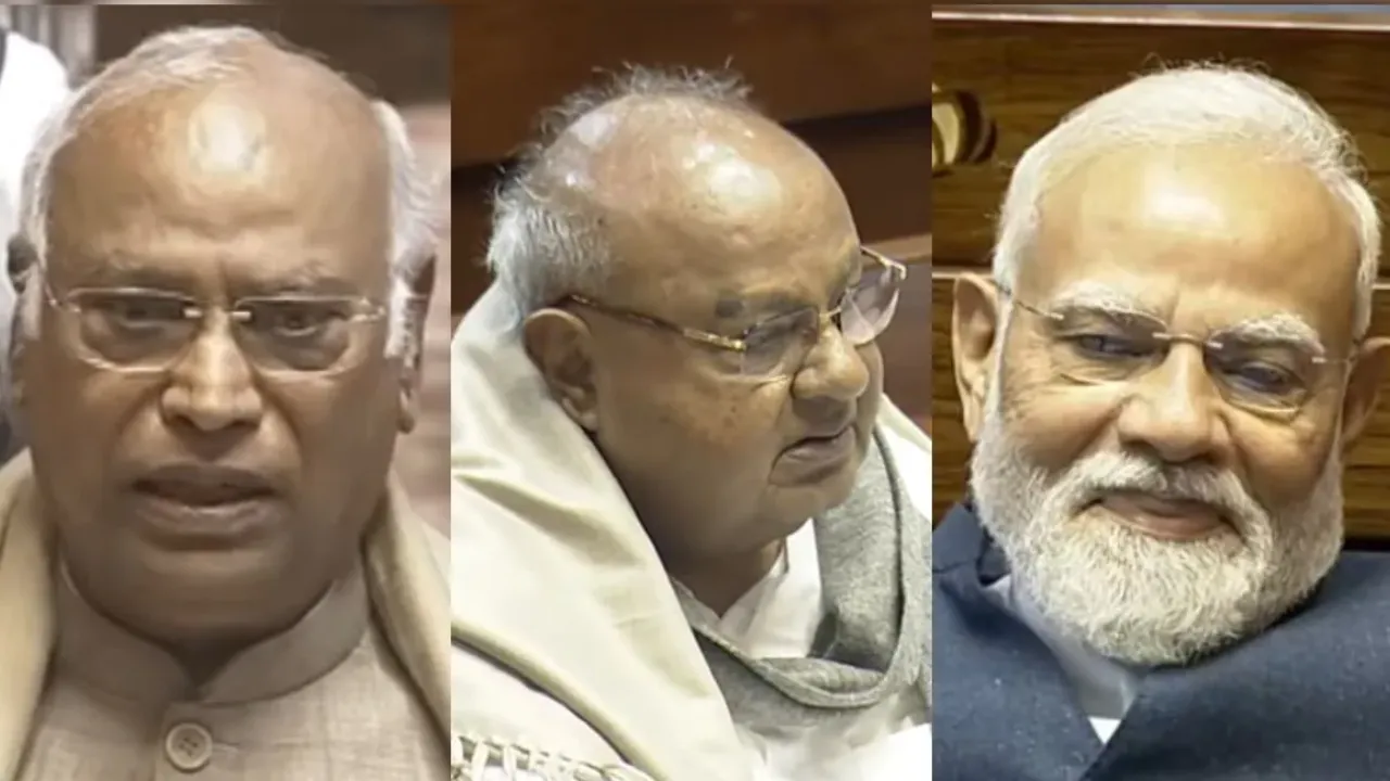 ನಮ್ಮನ್ನು ಪ್ರೀತಿಸಿ, ಮೋದಿಯವರನ್ನು ಮದುವೆಯಾದಿರಿ: ದೇವೇಗೌಡರಿಗೆ ಟಾಂಗ್ ಕೊಟ್ಟ ಮಲ್ಲಿಕಾರ್ಜುನ ಖರ್ಗೆ ಮಾತಿಗೆ ನಕ್ಕ ಪ್ರಧಾನಿ ಮೋದಿ