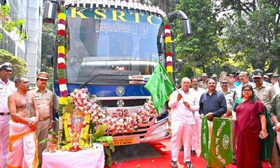 ಕೆಎಸ್‌ಆರ್‌ಟಿಸಿ ಹೊಸ 115 ಬಸ್‌ಗಳಿಗೆ ಸಚಿವರಿಂದ ಹಸಿರು ನಿಶಾನೆ