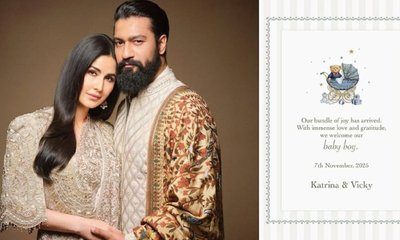 ಬಾಲಿವುಡ್ ನಟಿ ಕತ್ರಿನಾ ಕೈಫ್ -ನಟ ವಿಕ್ಕಿ ಕೌಶಲ್ ದಂಪತಿಗೆ ಗಂಡು ಮಗು ಜನನ!