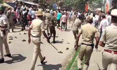 ಪ್ರತಿಭಟನೆ ವೇಳೆ ಮತ್ತೆ ಕಲ್ಲು ತೂರಾಟ, ಲಾಠಿ ಚಾರ್ಜ್‌, ಮದ್ದೂರು ಉದ್ವಿಗ್ನ