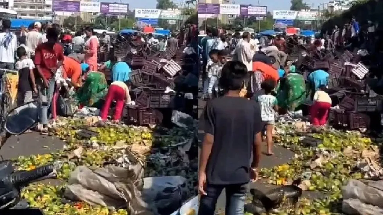 Viral Video: ಮಾವಿನ ಹಣ್ಣು ತುಂಬಿದ್ದ ಟ್ರಕ್ ಪಲ್ಟಿ; ಎದ್ನೋ ಬಿದ್ನೋ ಅಂತಾ ಓಡಿ ಬಂದ ಜನ ಮಾಡಿದ್ದೇನು ಗೊತ್ತಾ? ಈ ವಿಡಿಯೊ ನೋಡಿ