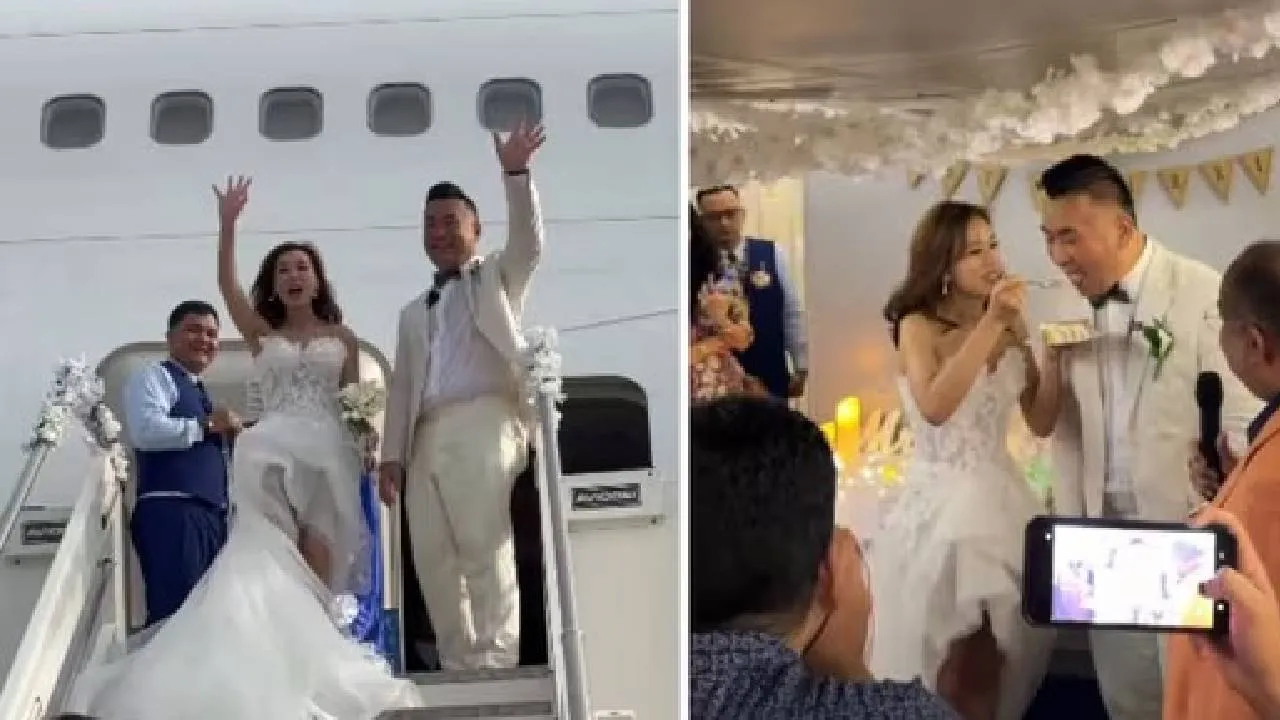 Viral Video: ಆಕಾಶದಲ್ಲಿ ಮದುವೆಯಾದ ಜೋಡಿ; ಏನಿದು ವೈರಲ್‌ ವಿಡಿಯೊ?