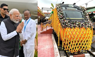 3 ವಂದೇ ಭಾರತ್‌ ರೈಲುಗಳಿಗೆ ಪ್ರಧಾನಿ ಮೋದಿ ಚಾಲನೆ