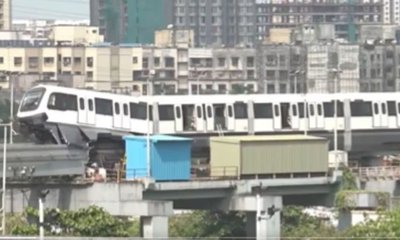 ಹಳಿ ತಪ್ಪಿದ ಮೋನೋ ರೈಲು- ಶಾಕಿಂಗ್‌ ವಿಡಿಯೊ ಇಲ್ಲಿದೆ