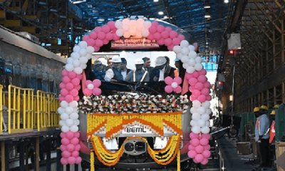 ನಮ್ಮ ಮೆಟ್ರೋ ಗುಡ್‌ ನ್ಯೂಸ್‌, ಗುಲಾಬಿ ಮಾರ್ಗದಲ್ಲಿ ಮೊದಲ ಚಾಲಕರಹಿತ ರೈಲು