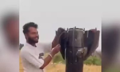 ಪಾಕ್‌ ಹಾರಿಸಿದ ಕ್ಷಿಪಣಿ ಹಿಡಿದುಕೊಂಡ ವ್ಯಕ್ತಿ ಮಾಡಿದ್ದೇನು ನೋಡಿ!
