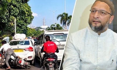 ಓವೈಸಿ ಅವರ ಬೆಂಗಾವಲು ಪಡೆ ಬೈಕ್‌ಗಳ ನಡುವೆ ಡಿಕ್ಕಿ