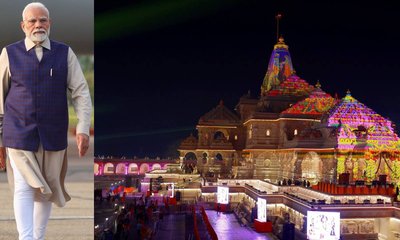 ಇಂದು ಅಯೋಧ್ಯೆ ಶ್ರೀರಾಮ ಮಂದಿರದಲ್ಲಿ ಪಿಎಂ ಮೋದಿಯಿಂದ ಭಗವಾಧ್ವಜ ಆರೋಹಣ