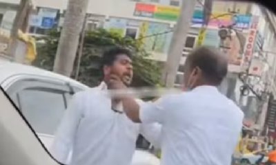 ಕ್ಯಾಬ್ ಚಾಲಕನಿಗೆ ಕಪಾಳಮೋಕ್ಷ ಮಾಡಿದ ಸಂಚಾರಿ ಪೊಲೀಸ್