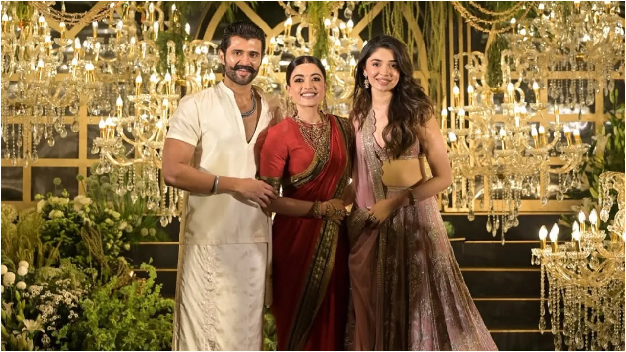 Photos: ರಶ್ಮಿಕಾ-ವಿಜಯ್ ದೇವರಕೊಂಡ ವೆಡ್ಡಿಂಗ್ ರಿಸೆಪ್ಷನ್; ಹೈದರಾಬಾದ್‌ನಲ್ಲಿ ನಡೆದ ಈ ಕಲರ್‌ಫುಲ್‌ ಸಮಾರಂಭಕ್ಕೆ ಯಾರೆಲ್ಲಾ ಬಂದಿದ್ರು? - Image 3