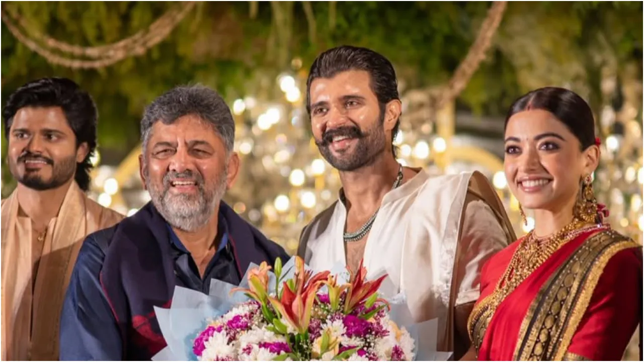 Photos: ರಶ್ಮಿಕಾ-ವಿಜಯ್ ದೇವರಕೊಂಡ ವೆಡ್ಡಿಂಗ್ ರಿಸೆಪ್ಷನ್; ಹೈದರಾಬಾದ್‌ನಲ್ಲಿ ನಡೆದ ಈ ಕಲರ್‌ಫುಲ್‌ ಸಮಾರಂಭಕ್ಕೆ ಯಾರೆಲ್ಲಾ ಬಂದಿದ್ರು? - Image 8