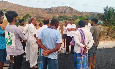 ರಸ್ತೆ ಕಾಮಗಾರಿ ಪರಿಶೀಲಿಸಿದ ಶಾಸಕ ಬಿ.ಎನ್. ರವಿಕುಮಾರ್