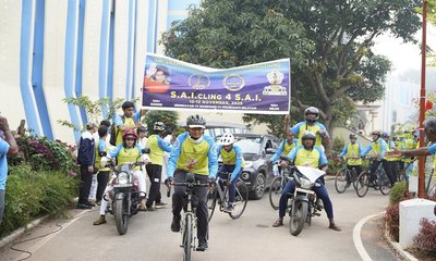 ಶ್ರೀ ಸತ್ಯ ಸಾಯಿ ಬಾಬಾರ 100ನೇ ಜನ್ಮೋತ್ಸವದ ಸ್ಮರಣಾರ್ಥ ಸೈಕ್ಲಿಂಗ್ ಯಾತ್ರೆ