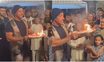 ಗಣಪತಿಗೆ ಆರತಿ ಬೆಳಗುವಾಗ ಸಲ್ಮಾನ್ ಎಡವಟ್ಟು; ತಪ್ಪು ತಿದ್ದಿದ ತಂಗಿ ಅರ್ಪಿತಾ