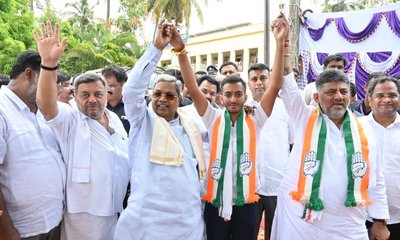 ದಾವಣಗೆರೆಯಲ್ಲಿ ಸಮರ್ಥ ಶಾಮನೂರು ನಾಮಪತ್ರ; ಸಿಎಂ, ಡಿಸಿಎಂ ಸಾಥ್‌