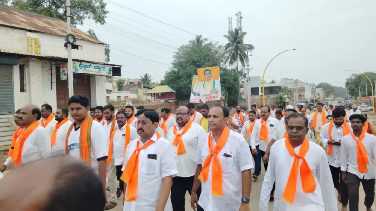 ವಿರುಪಾಕ್ಷಿ ಮಾಮನಿ ಅವರ ಆರೋಗ್ಯಕ್ಕಾಗಿ ಪ್ರಾರ್ಥನೆ ಸಾಮೂಹಿಕ ಪಾದಯಾತ್ರೆ, ವಿಶೇಷ ಪೂಜೆ ಸಲ್ಲಿಕೆ
