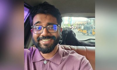 ಕ್ಯಾಬ್‍ನಲ್ಲಿದ್ದ ಸಹಪ್ರಯಾಣಿಕನನ್ನು ಕಂಡು ಅಚ್ಚರಿಗೊಂಡ ಯುವಕ