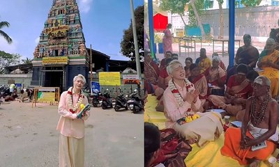 ಚೆನ್ನೈ ದೇವಸ್ಥಾನದಲ್ಲಿ 'ಶಿವ ತಾಂಡವ ಸ್ತೋತ್ರ' ಪಠಿಸಿದ ಕೆ-ಪಾಪ್ ಸ್ಟಾರ್