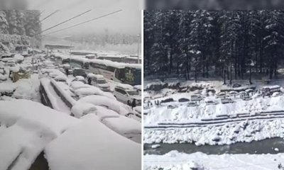 ಮನಾಲಿಯಲ್ಲಿ ಭಾರಿ ಹಿಮಪಾತ; ರಸ್ತೆಯಲ್ಲಿ ಸಿಲುಕಿಕೊಂಡ ಪ್ರವಾಸಿಗರು