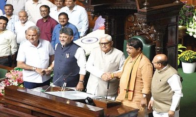 ವಿಧಾನಸಭಾಧ್ಯಕ್ಷರಾಗಿ ರೋಣ ಶಾಸಕ ಜಿ.ಎಸ್.ಪಾಟೀಲ್ ಅವಿರೋಧ ಆಯ್ಕೆ