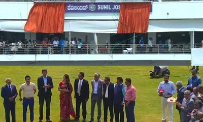 ಕೆಎಸ್​ಸಿಎ ಮೈದಾನದ ಪೆವಿಲಿಯನ್​ಗೆ ಜೋಶಿ ಹೆಸರು ನಾಮಕರಣ